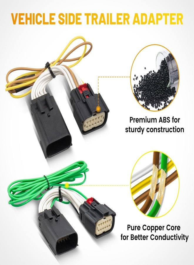 Oyviny 56407 4-Pin Trailer Wiring Harness for 2018-2025 Jeep Wrangler JL JLU Sahara/Sport/Rubincon/Ulimited, for 2020-2025 Gladiator/JT Trailer Tow Hitch Wiring Pure Copper Wire - Image 4